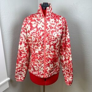 Mountain Hardwear Floral Insulated Puffer Jacket Coral Cream Size S